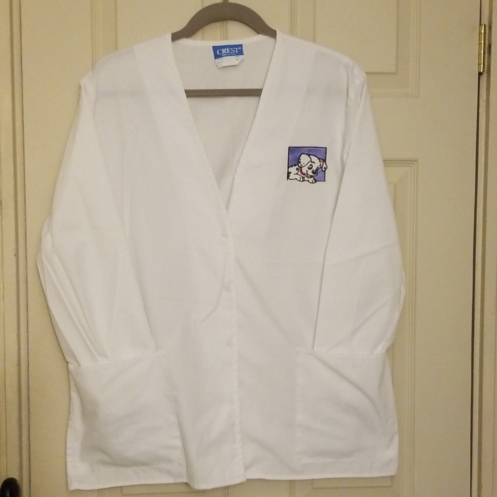 Dalmatian long sleeve scrub top